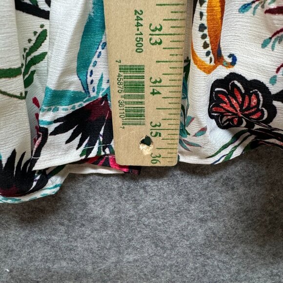 NWT Baltic Born Dress Womens Plus 2X Cream Floral Belted Tally Mini Ruffle Boho - Picture 10 of 12